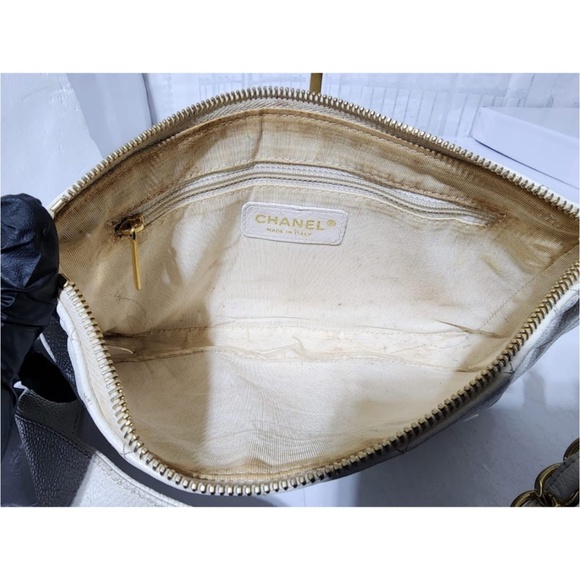 Authentic Chanel Caviar Timeless Baguette Shoulder Bag Off-White - Picture 12 of 16